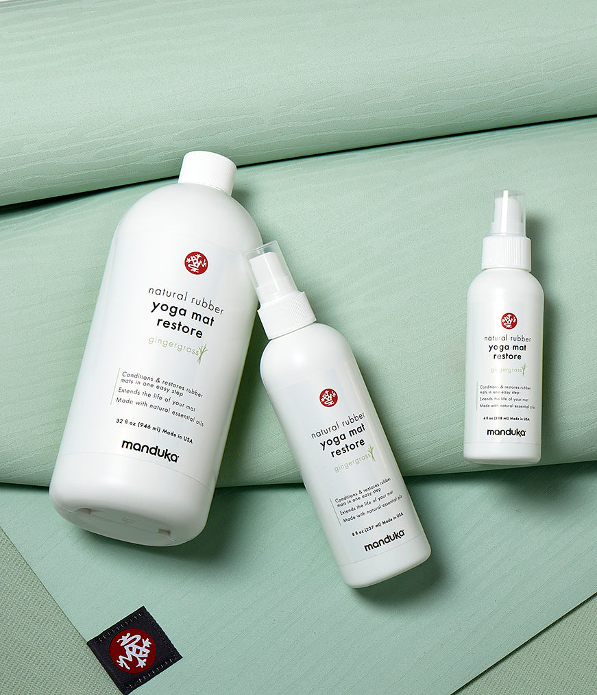 Manduka natural rubber mat cleaner at Yoga Republik Bali