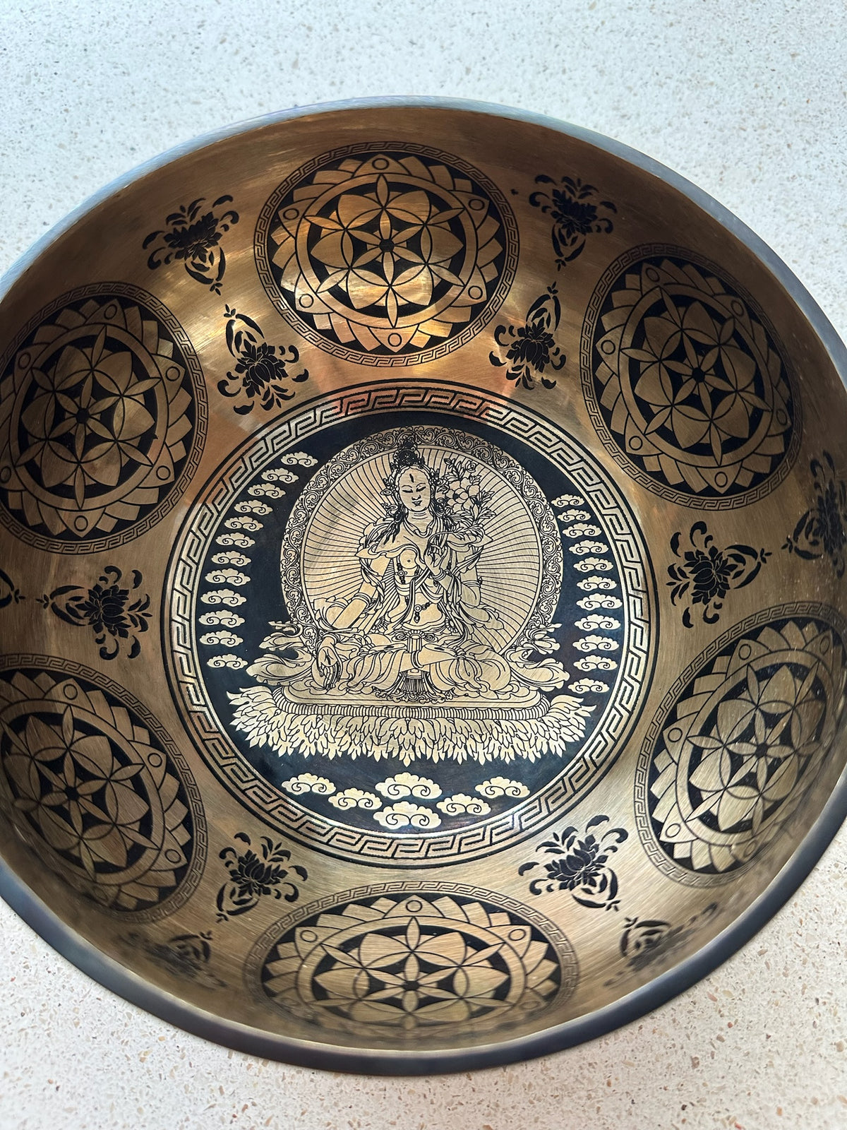 YR Singing Bowl - Green Tara Goddess