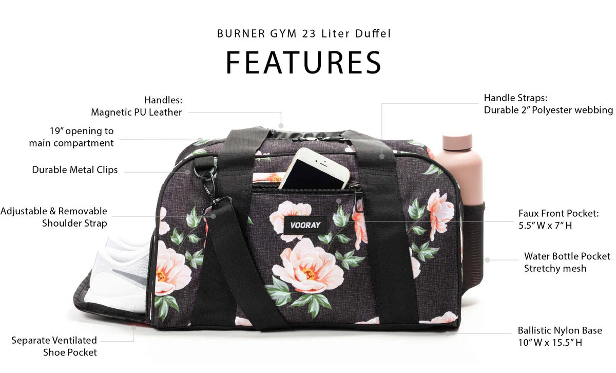 Vooray Burner Gym Duffel forest zebra at Yoga Republik authorized reseller Canggu Bali