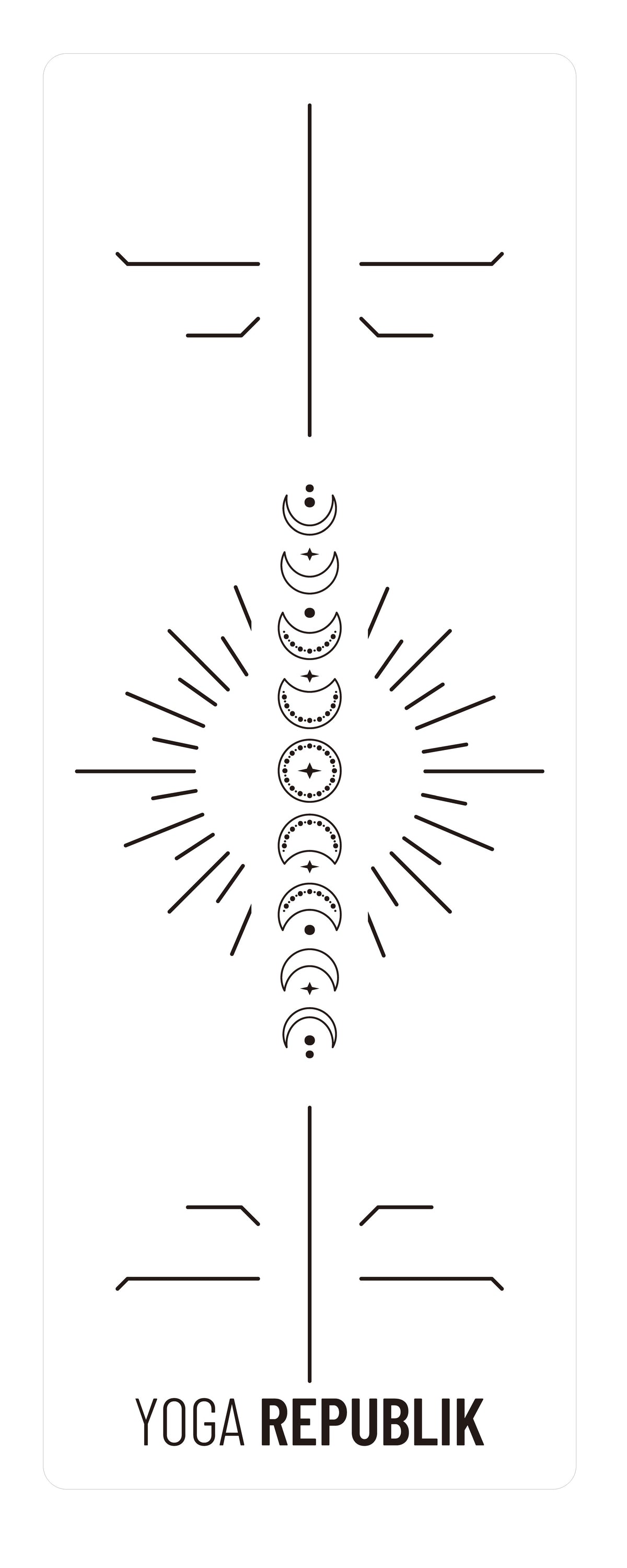 YR Travel Mat 1.5mm PU Rubber - Moon Cycle