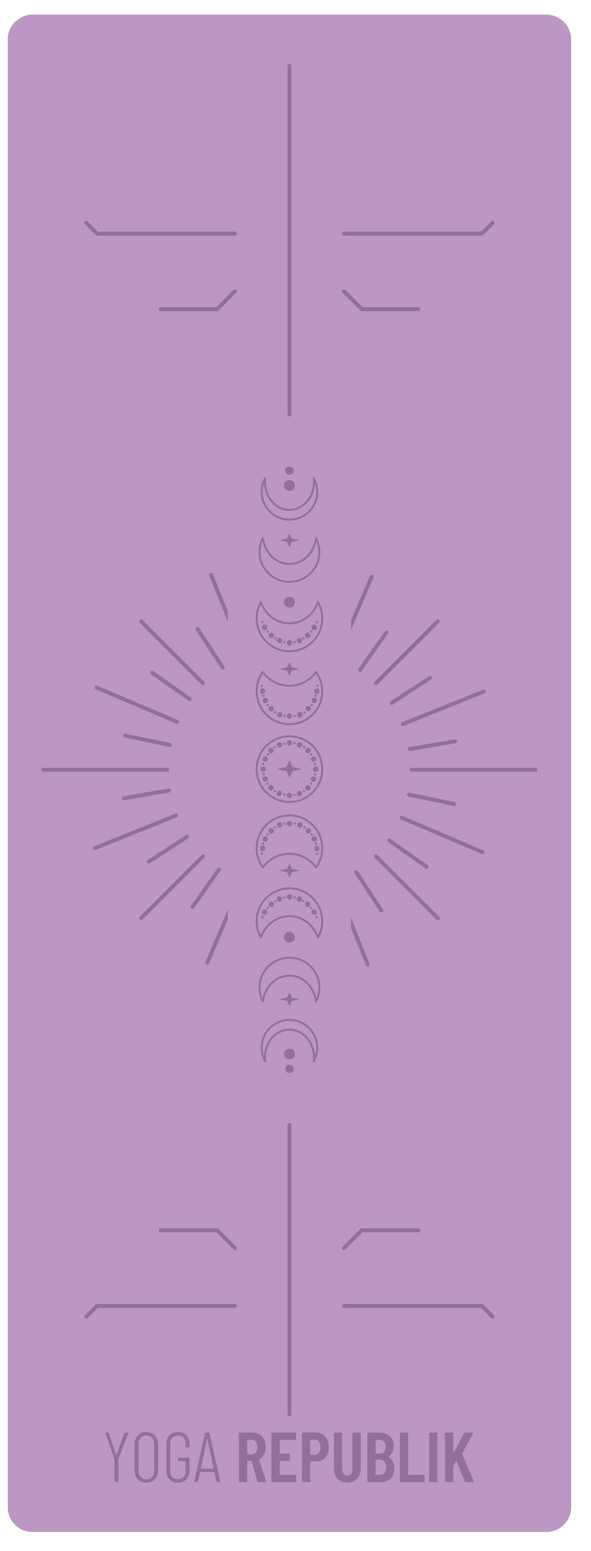 YR Travel Mat 1.5mm PU Rubber - Moon Cycle