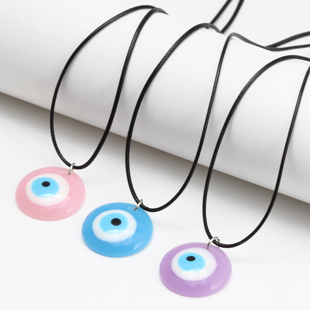 See No Evil Eye Round Pendant Necklace by Yoga Republik