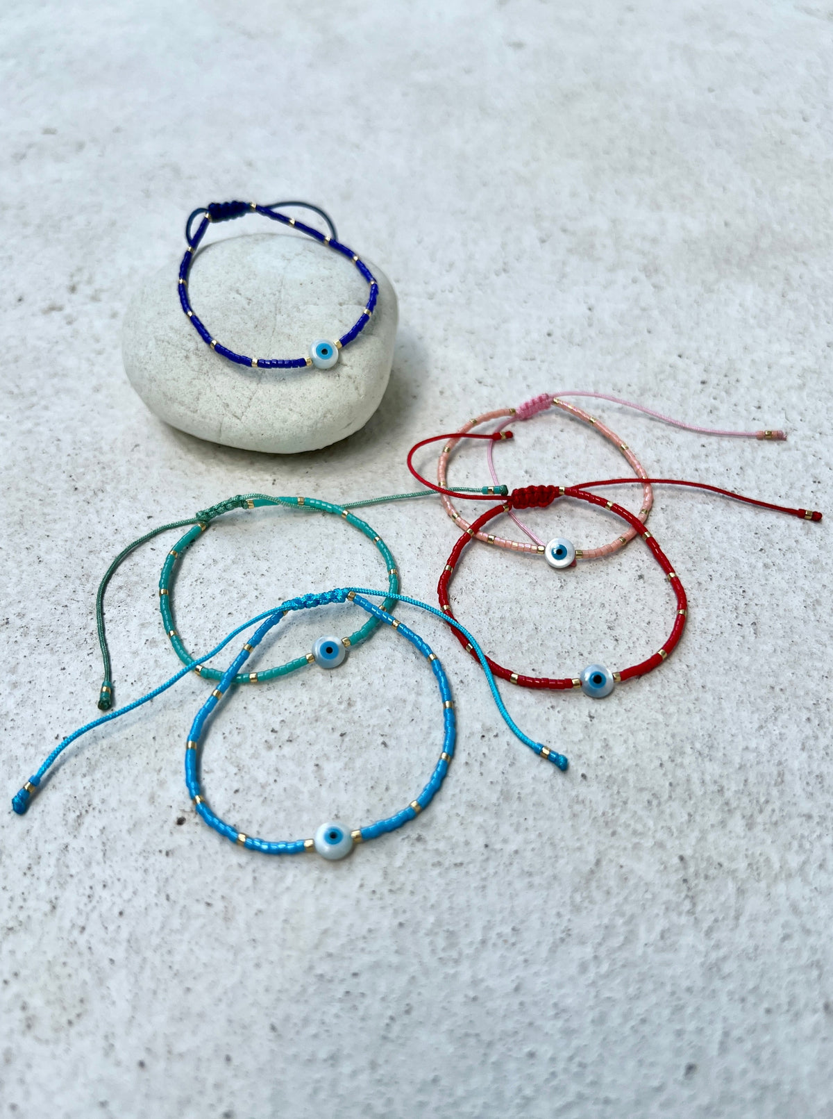 See No Evil dainty Miyuki string beaded bracelets at Yoga Republik Canggu Bali