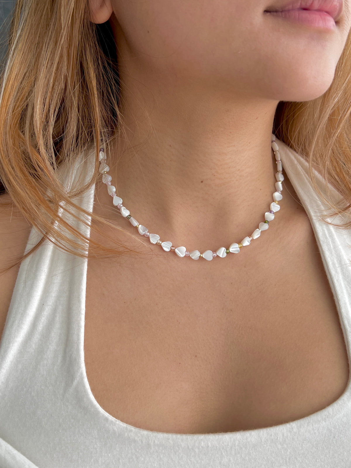 See No Evil heart natural sea shell choker at Yoga Republik Canggu Bali