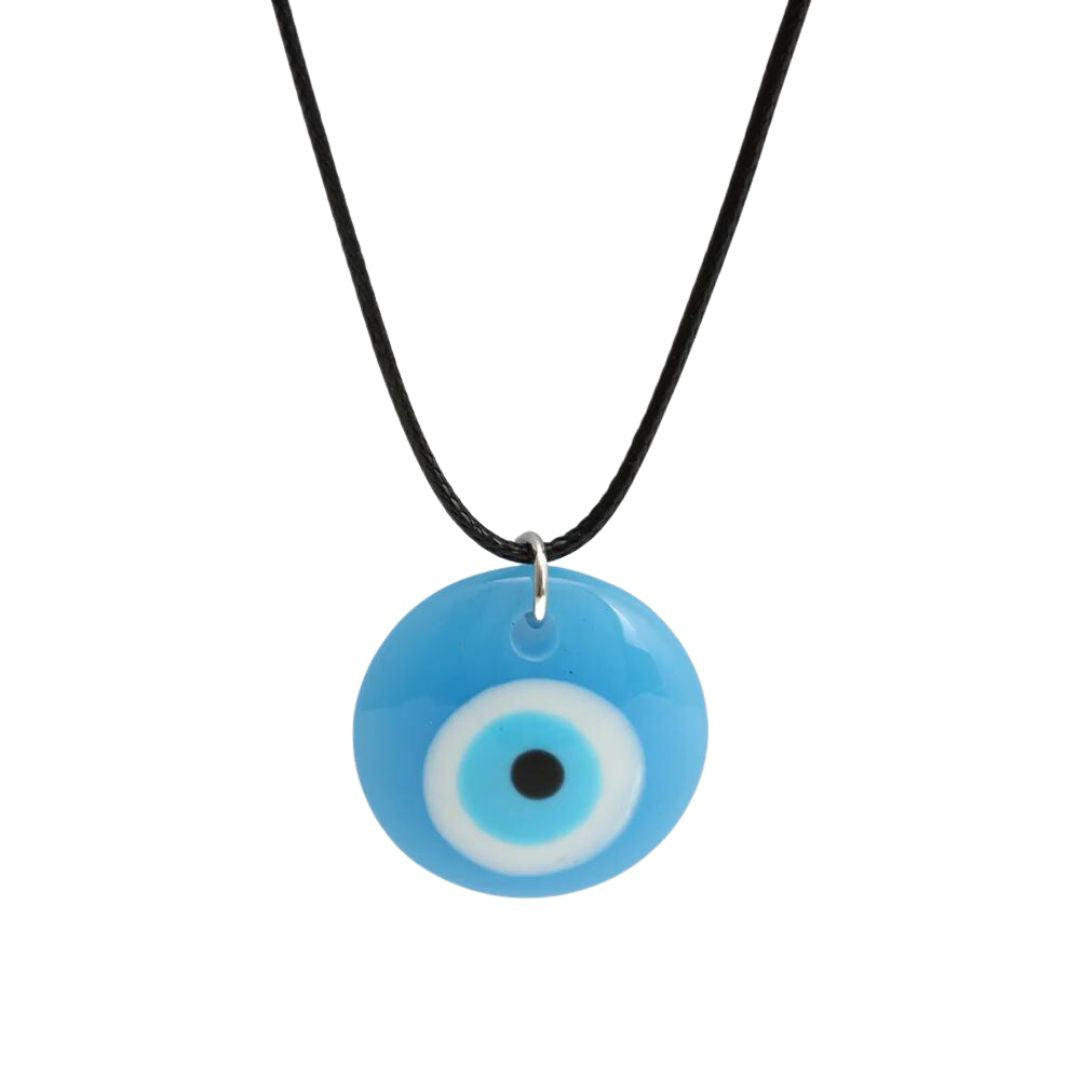 See No Evil Eye Round Pendant Necklace by Yoga Republik