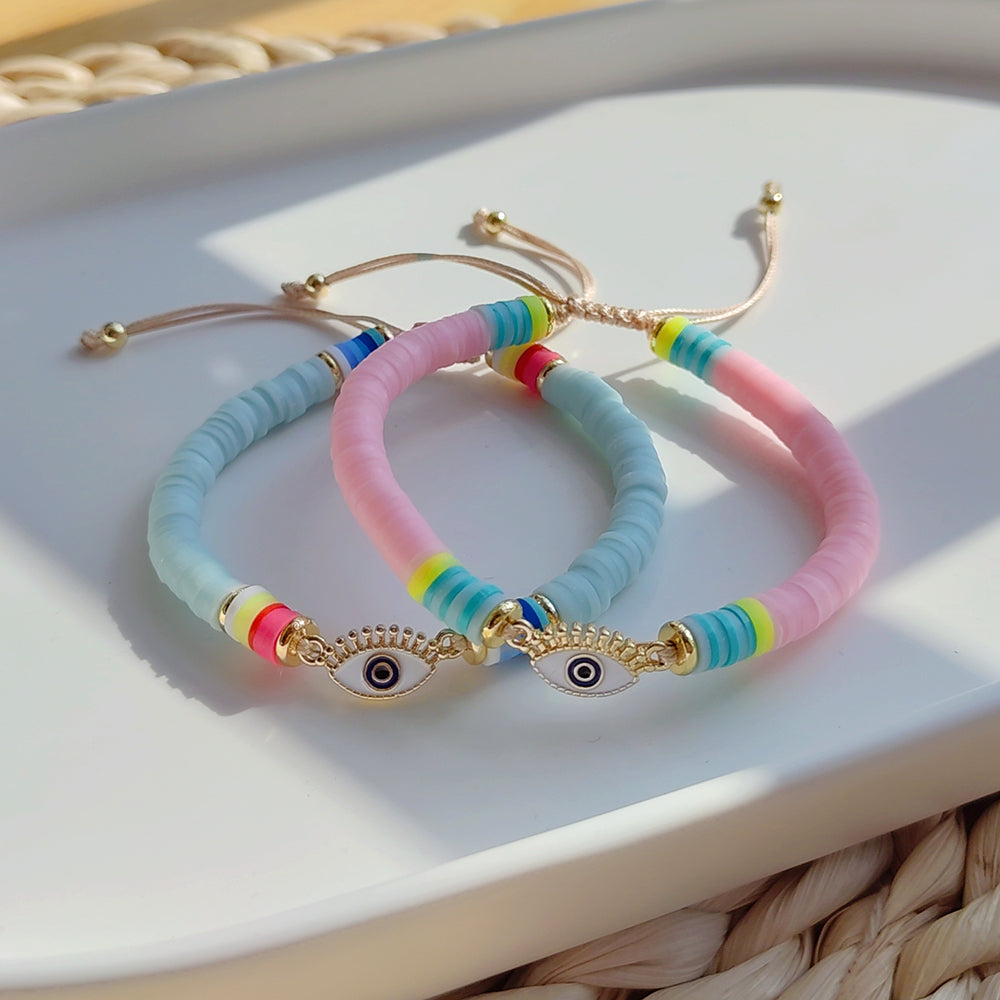 See No Evil Heishi Beads Stackable Boho Bracelets by Yoga Republik