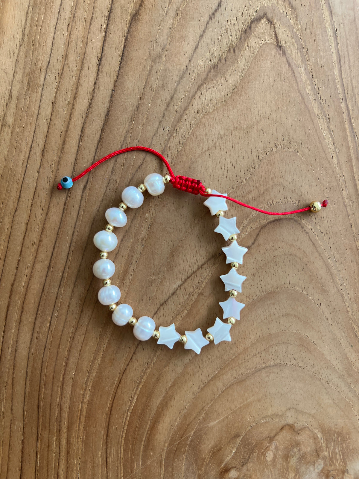 See No Evil star freshwater pearl bracelets spiritual jewelry at Yoga Republik Bali