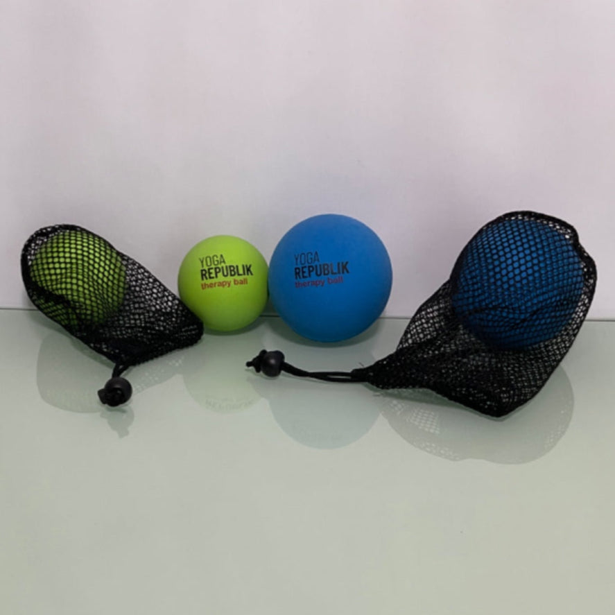 Sepasang Bola Terapi Yoga Tune Up dalam Tote - Hijau