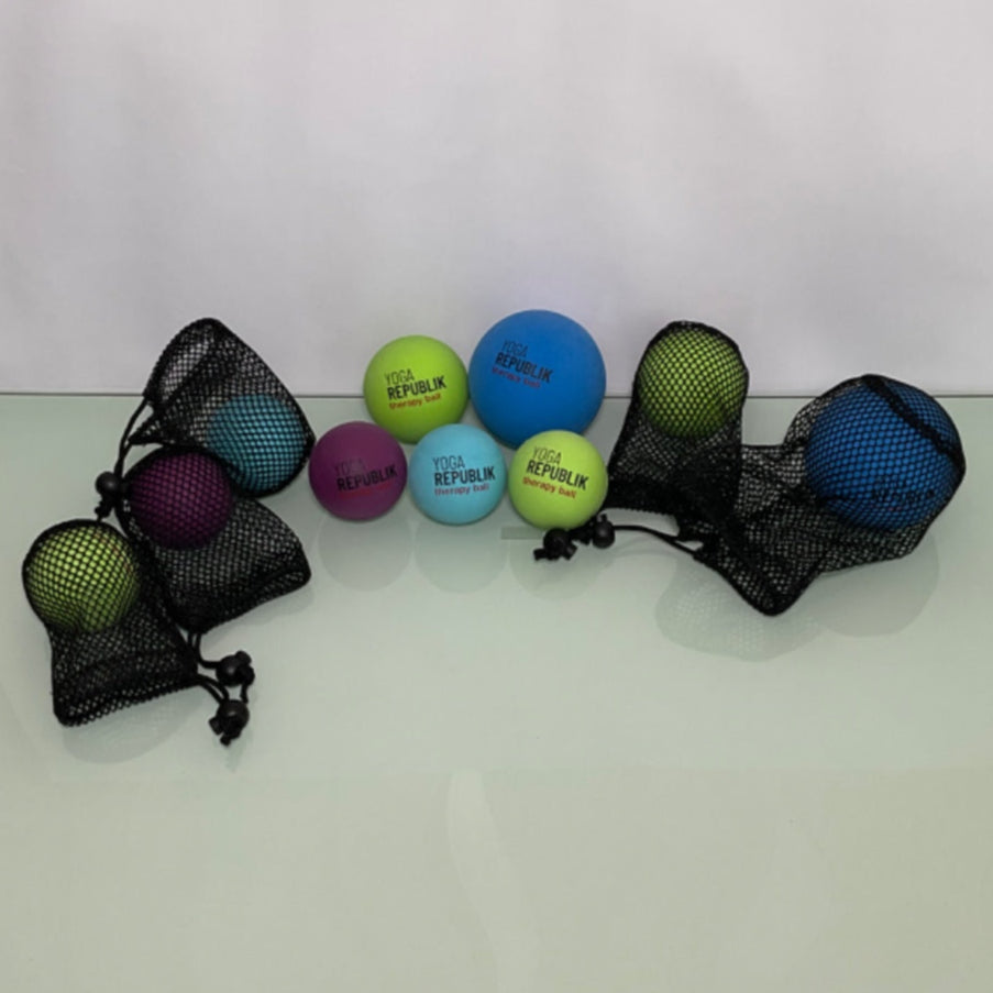 Sepasang Bola Terapi Yoga Tune Up dalam Tote - Hijau