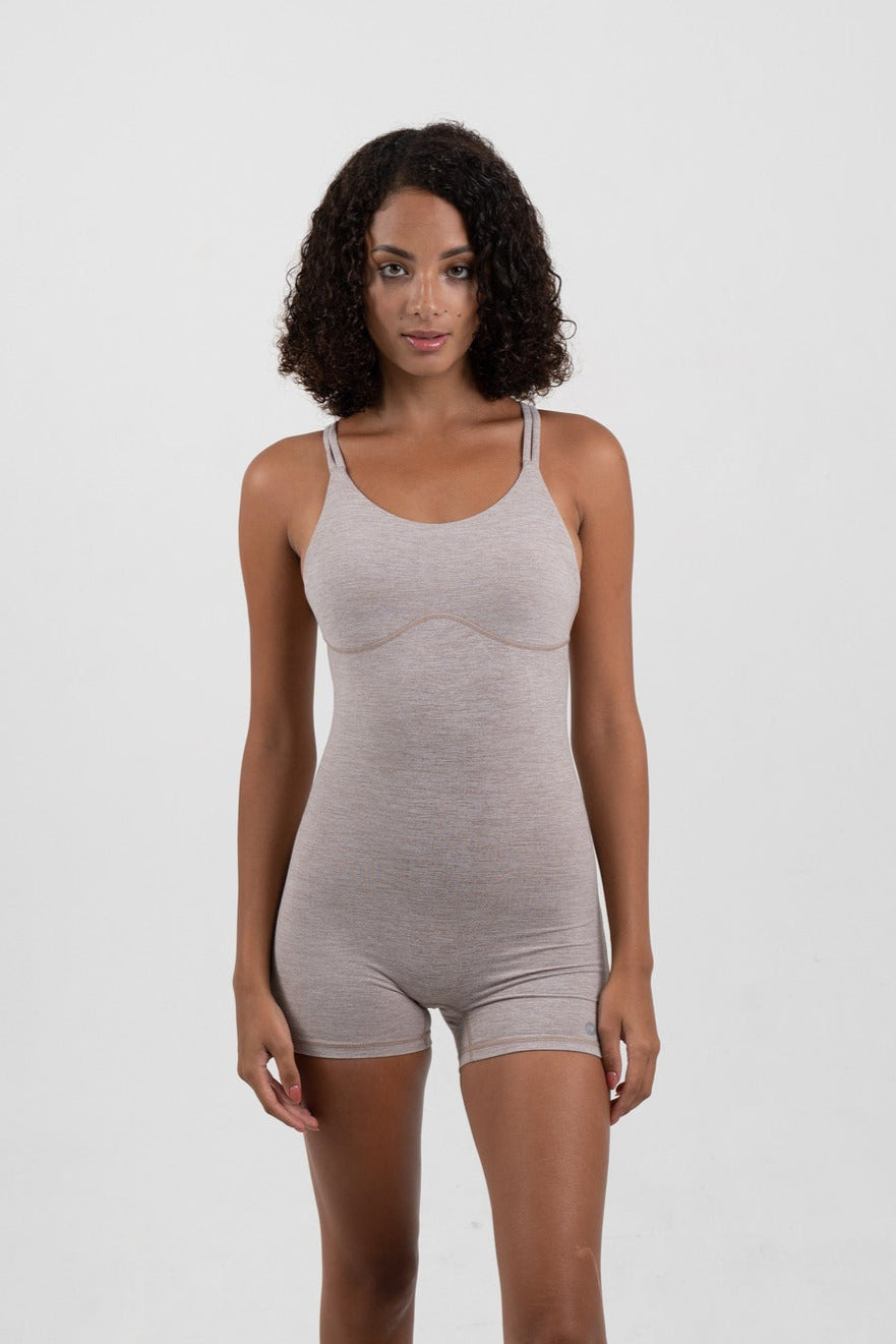 YR Sia Bodysuit nude women's yoga bodysuit at Yoga Republik Bali