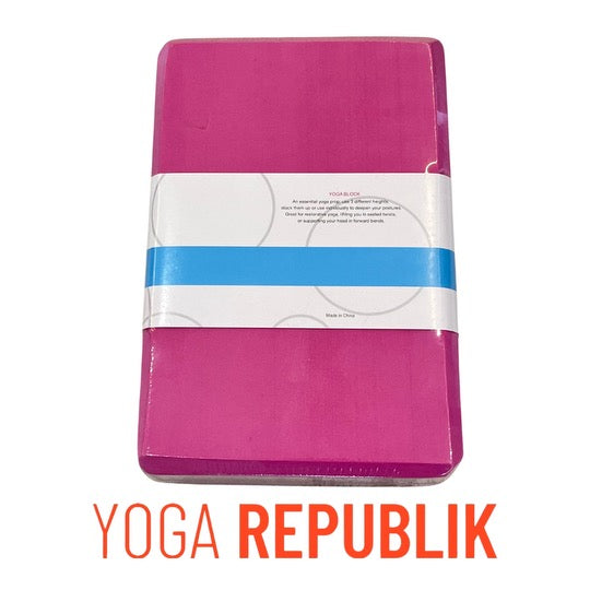 YR Foam yoga block pink Workout and Pilates equipment at Yoga Republik Bali Indonesia