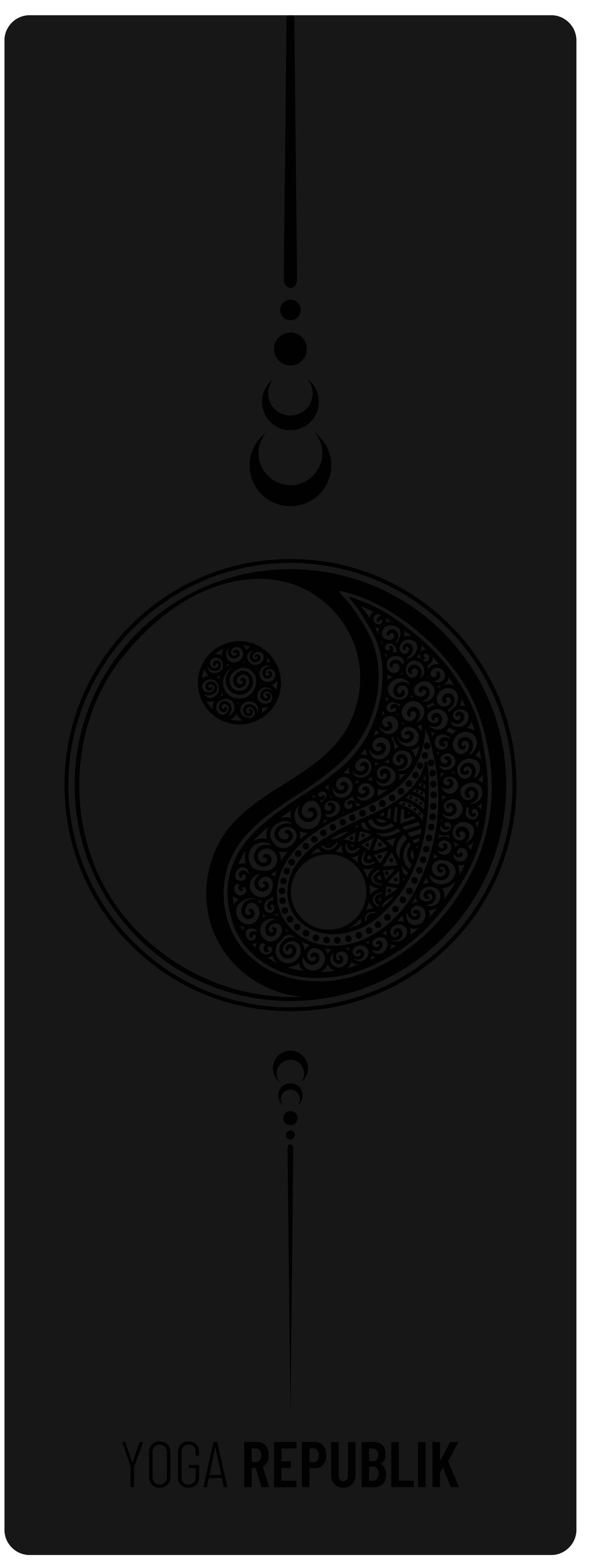 YR Travel Mat 1.5mm PU Rubber - Yin Yang
