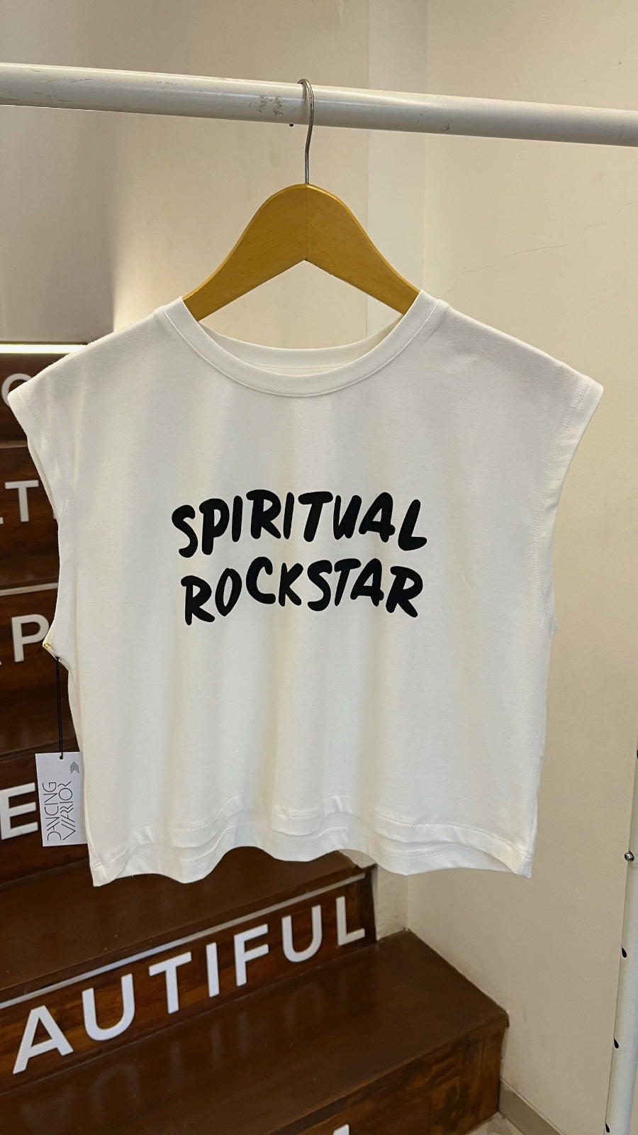 Dancing Warrior Spiritual Rockstar Crop Top bamboo at Yoga Republik Canggu Bali