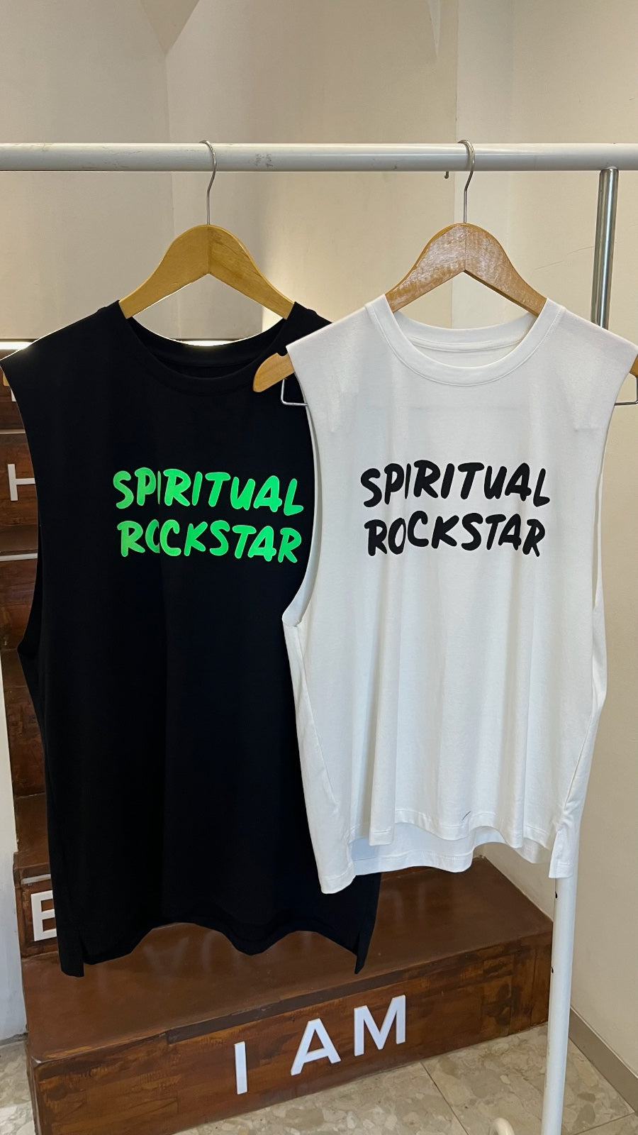 Dancing Warrior Spiritual Rockstar Muscle Tank bamboo at Yoga Republik Canggu Bali