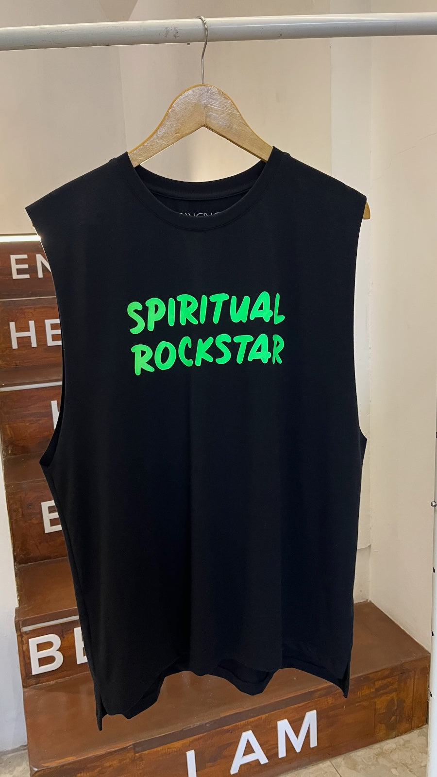 Dancing Warrior Spiritual Rockstar Muscle Tank bamboo at Yoga Republik Canggu Bali