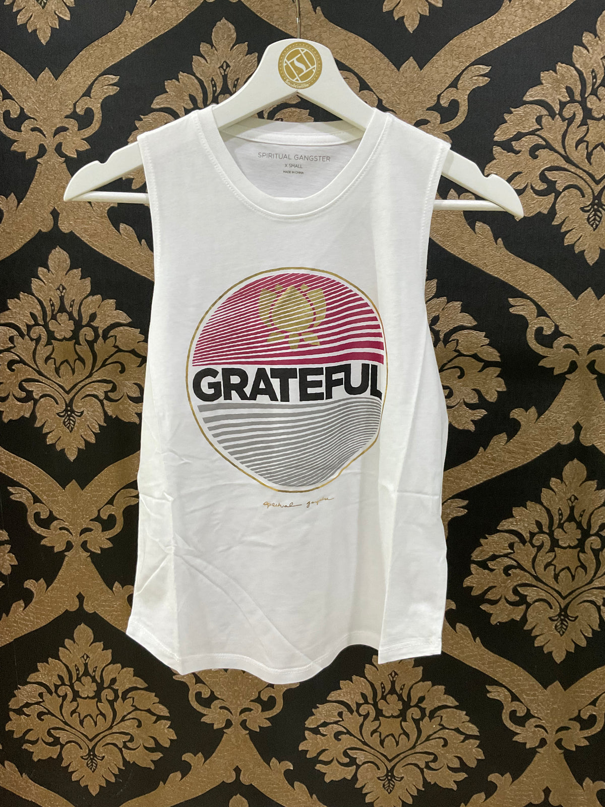 Spiritual Gangster XS Grateful Muscle Tank - Stardust