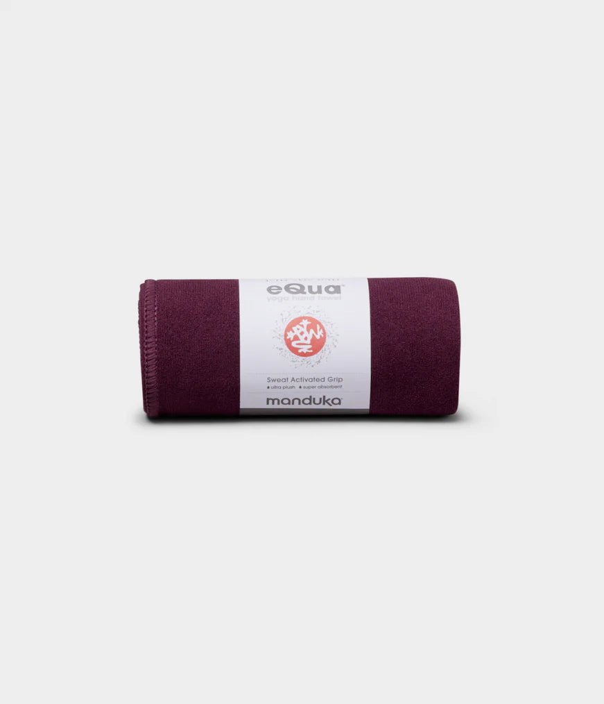 Manduka eQua hand yoga towel acai purple at Yoga Republik authorized reseller Canggu Bali
