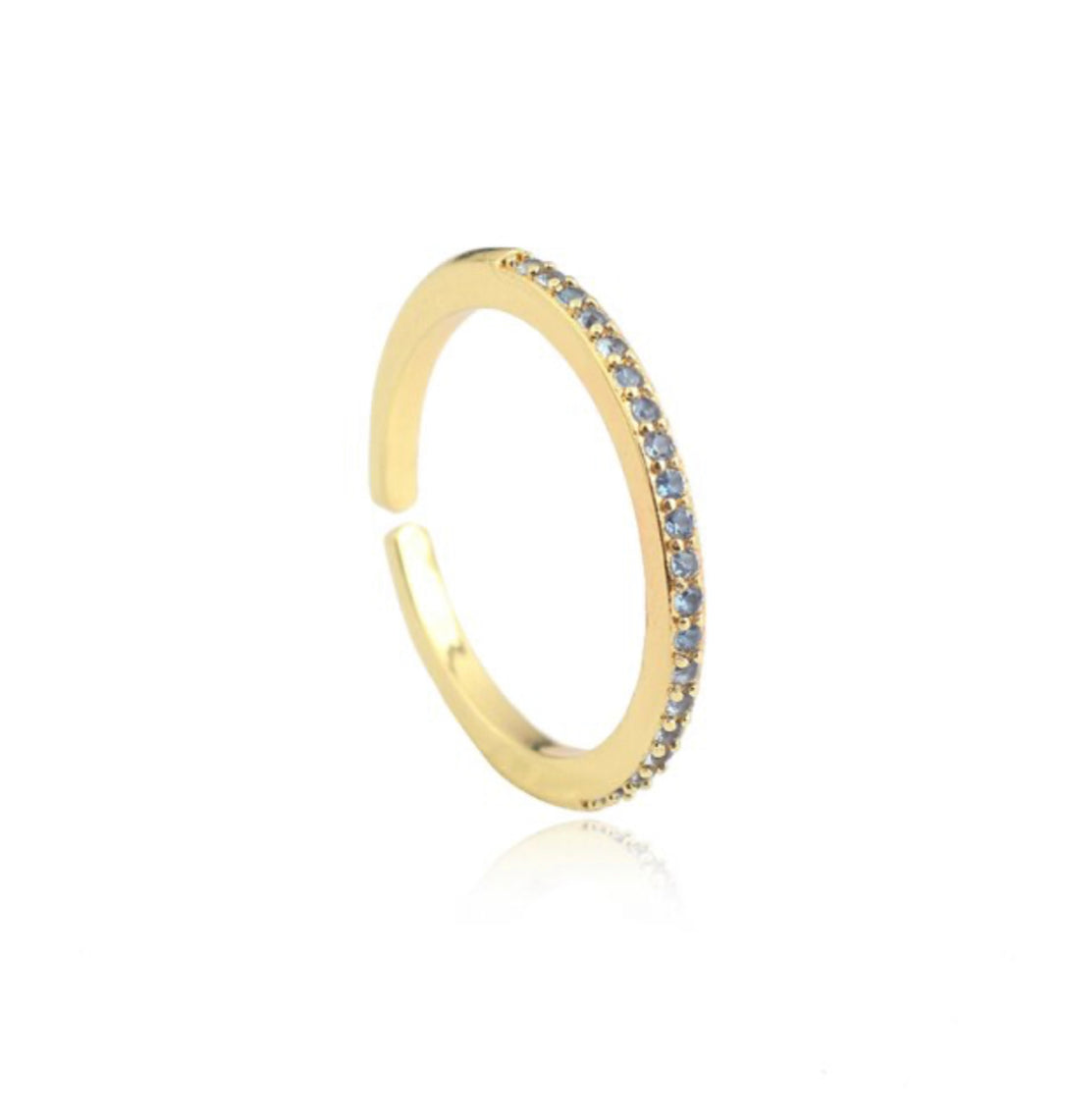 See No Evil 18K Gold Plated Eternity Band Ring by Yoga Republik
