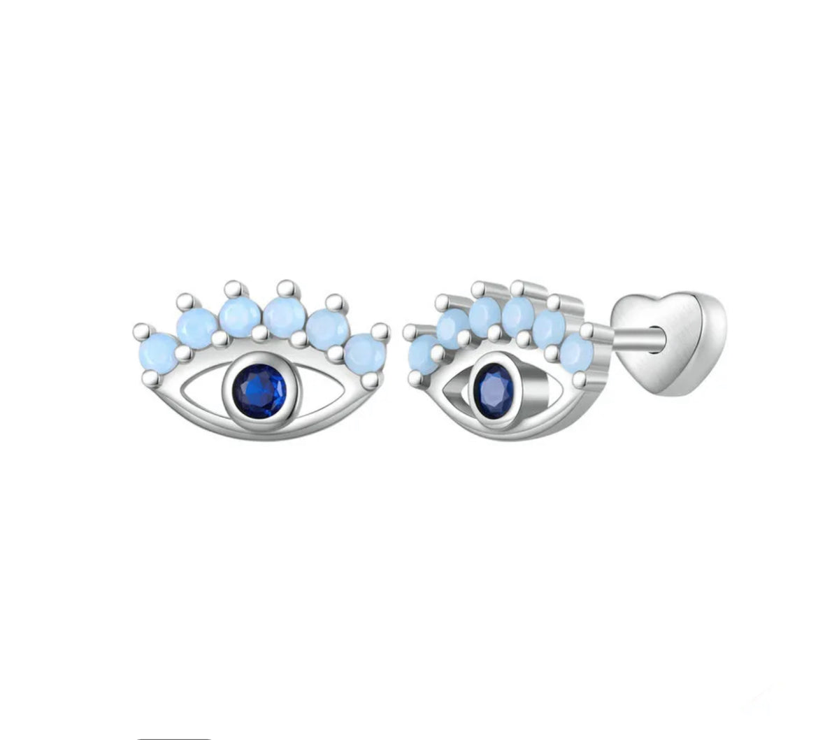 See No Evil blue zircon evil eye stud earrings at Yoga Republik Canggu Bali