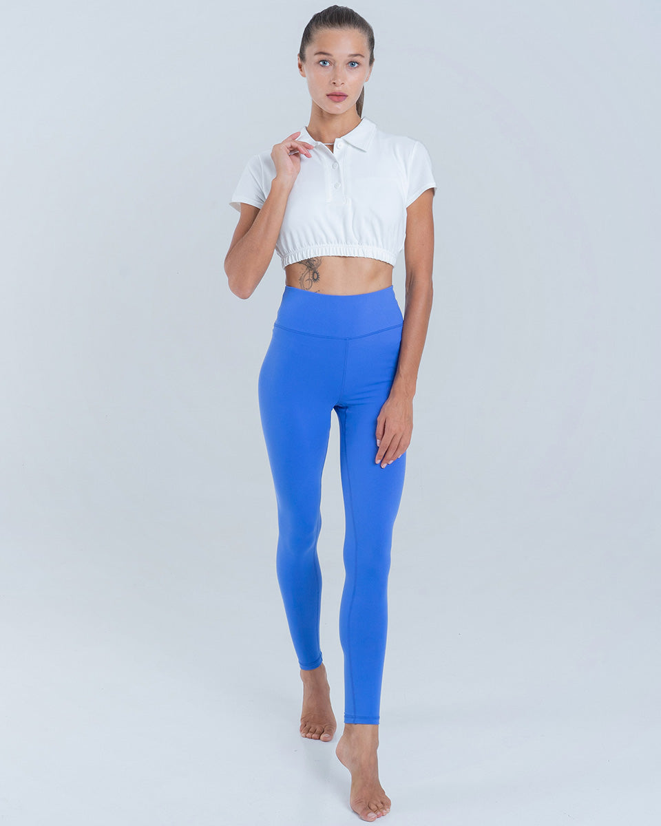 Spiritual Gangster SMALL Sg Varsity Essential High-Waist Legging - Bluebell