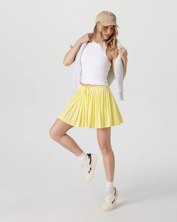 Vuori Clementine Pleated Skirt sunlight yellow at Yoga Republik Canggu Bali