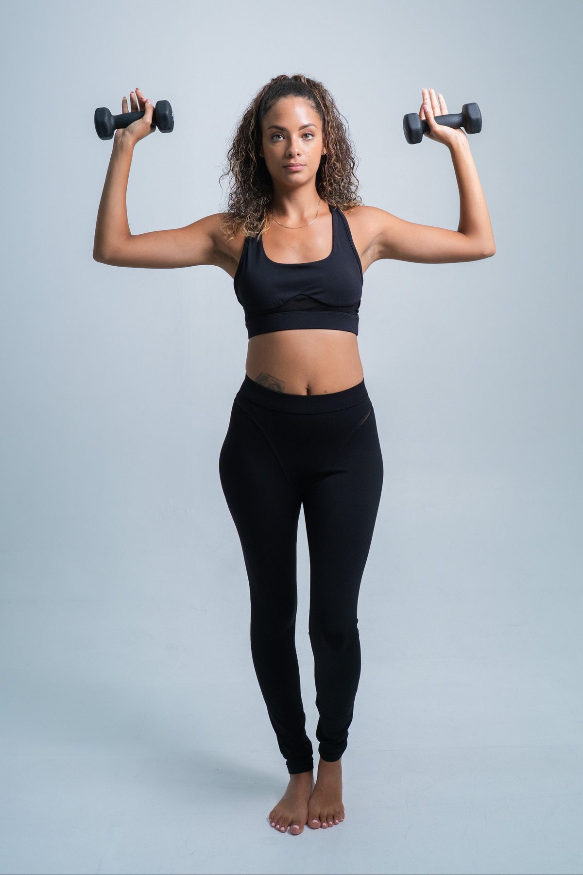 YR Alo Mesh Yoga Set Black matching activewear at Yoga Republik Bali