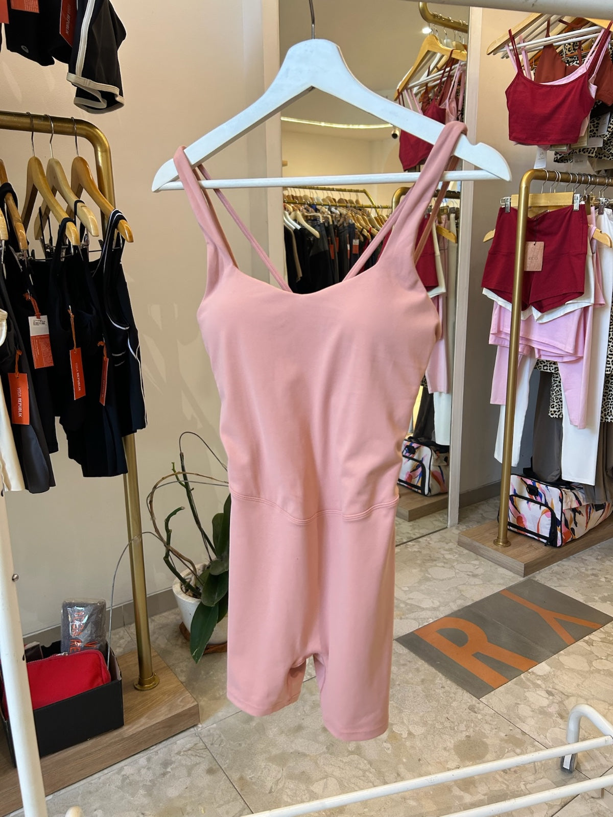 YR Elevate Bodysuit pink women's bodysuit at Yoga Republik Bali