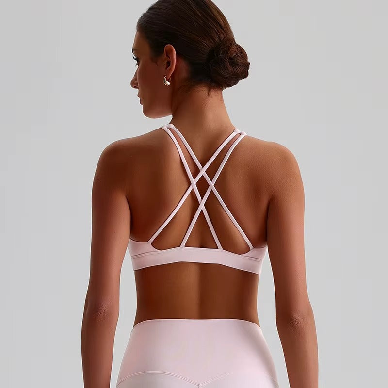 YR Chloe Bra light pink women's sports bra at Yoga Republik Bali