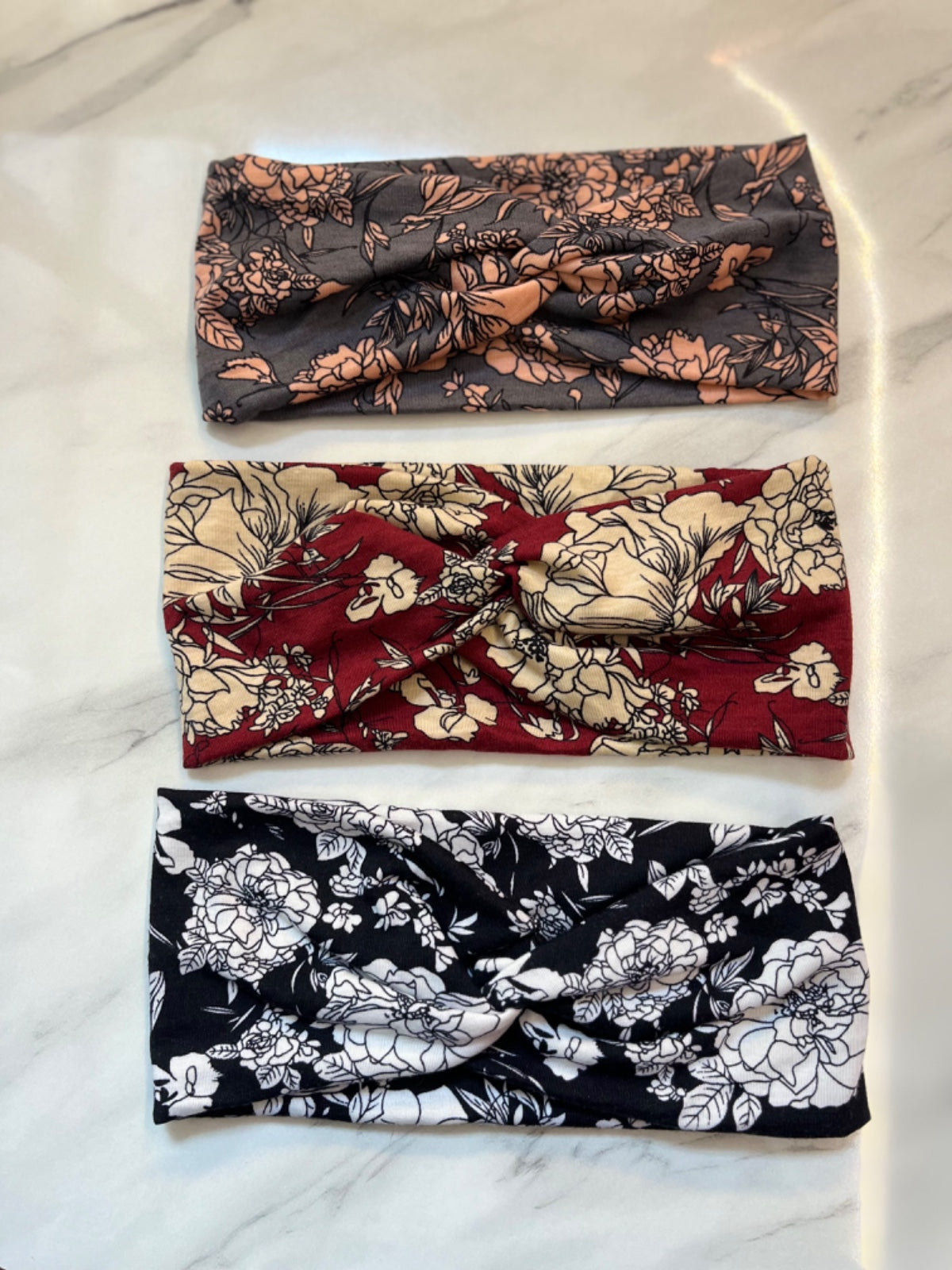 Flowers Print non-slip sports headbands yoga & pilates at Yoga Republik Bali Indonesia