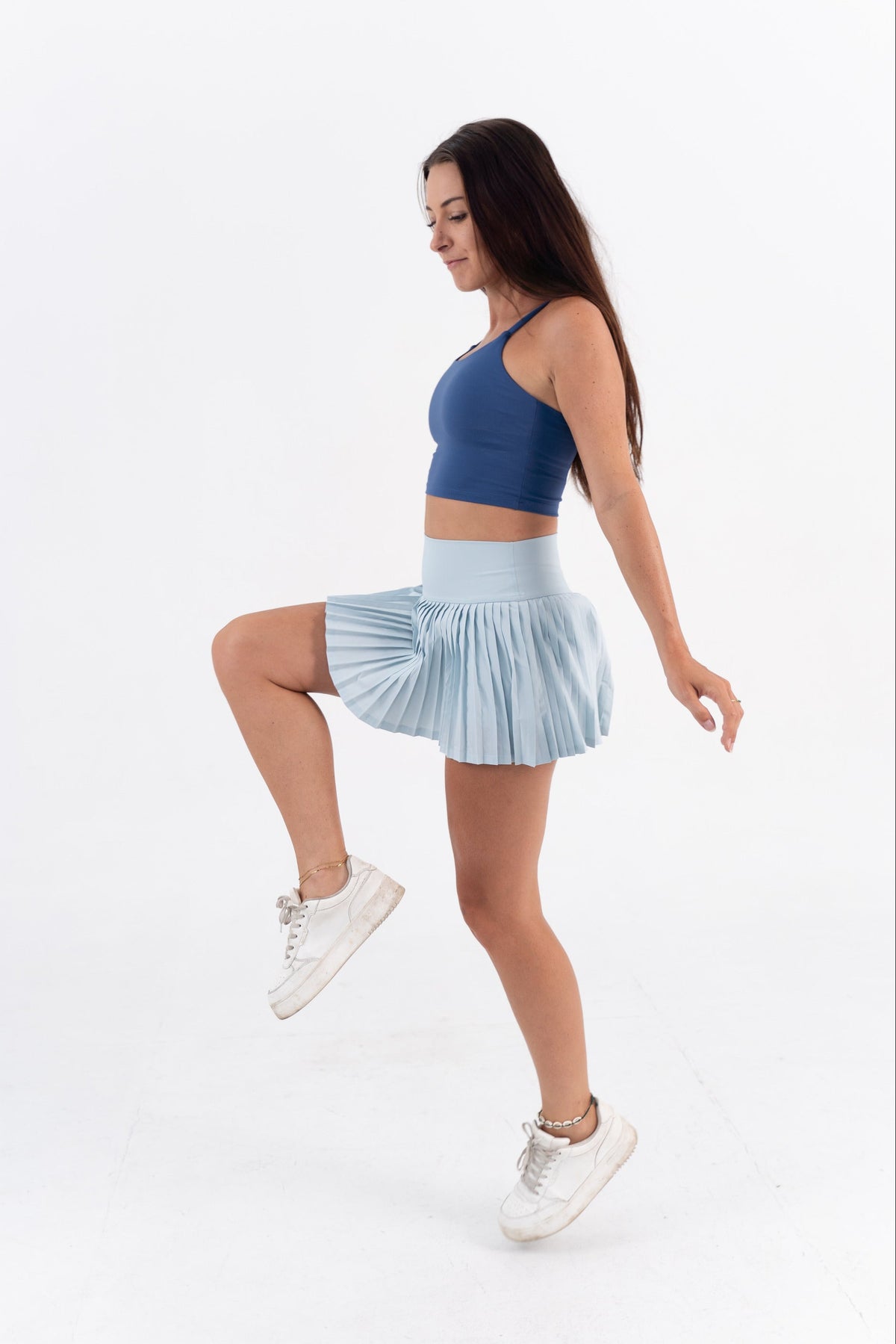 YR Honey Bra in blue, a supportive and backless women's sports bra at Yoga Republik Bali indonesia