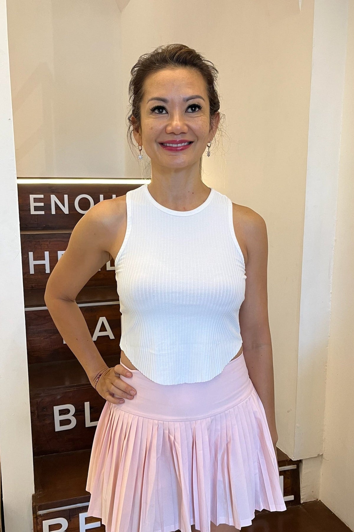Rok Tenis Aces KECIL Alo Yoga - Limun Stroberi