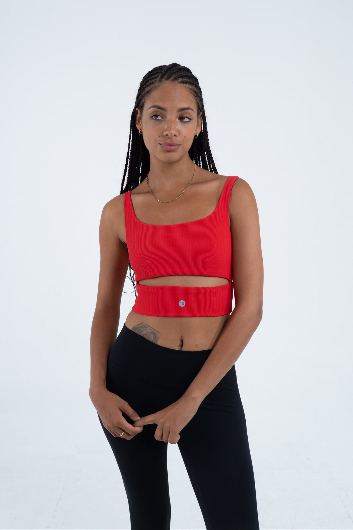 YR Luna Bra red women's sports bra at Yoga Republik Bali