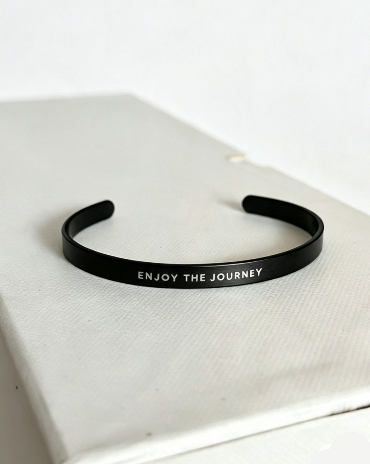 YR Mantra Bracelet " Enjoy The Journey " Black Motivational bracelet from Yoga Republik Bali Indonesia