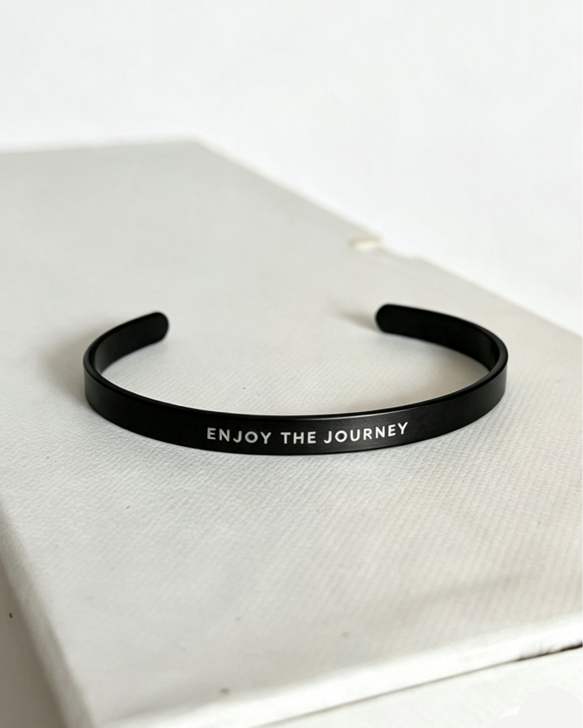 YR Mantra Bracelet " Enjoy The Journey " Black Motivational bracelet from Yoga Republik Bali Indonesia