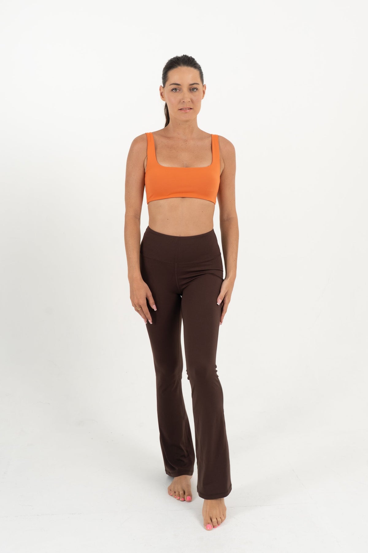 YR Naomi Flare Legging espresso wide leg yoga legging at Yoga Republik Bali Indonesia