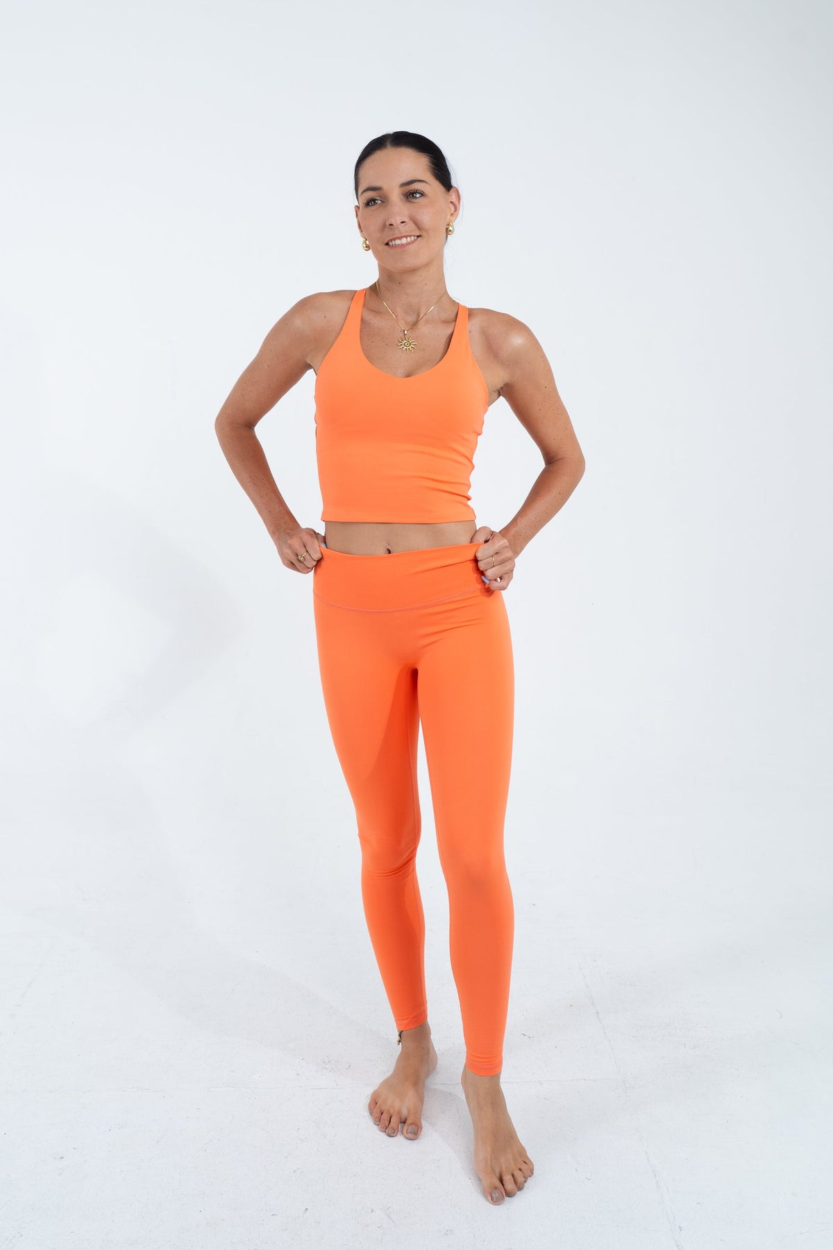YR Sia Joyce Yoga Set orange matching set at Yoga Republik Bali