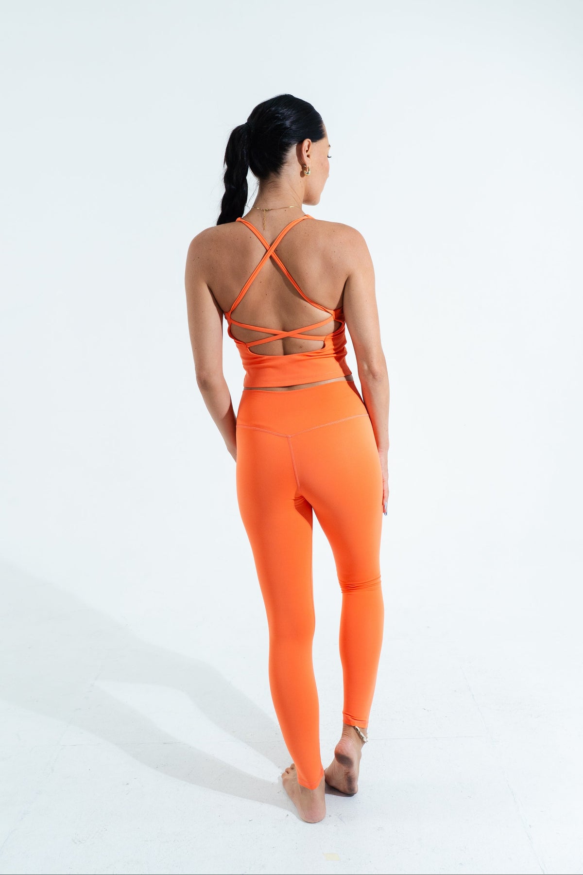 YR Sia Joyce Yoga Set orange matching set at Yoga Republik Bali