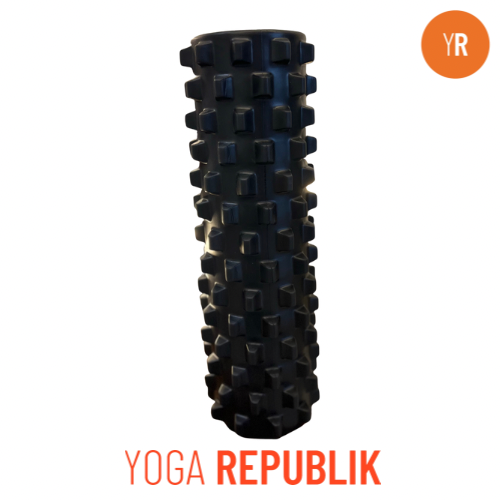 YR Yoga Roller Thick Black Foam Roller for Sore Muscle Massage and Back Stretching at Yoga Republik Bali Indonesia