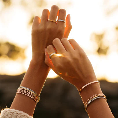 MantraBand Bracelet Yellow Gold - Inhale Exhale