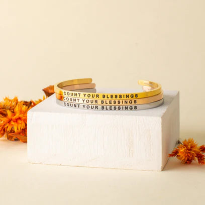 MantraBand Bracelet Rose Gold - Count Your Blessings