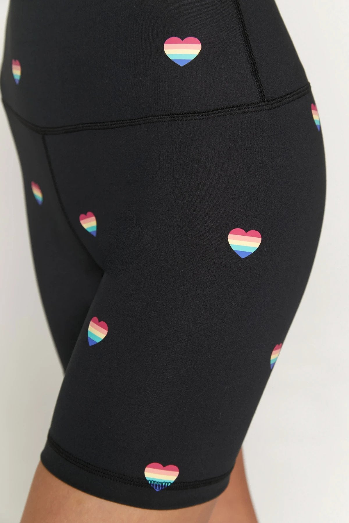 Spiritual Gangster Intent High-Waist Biker Short - Summer Heart Print