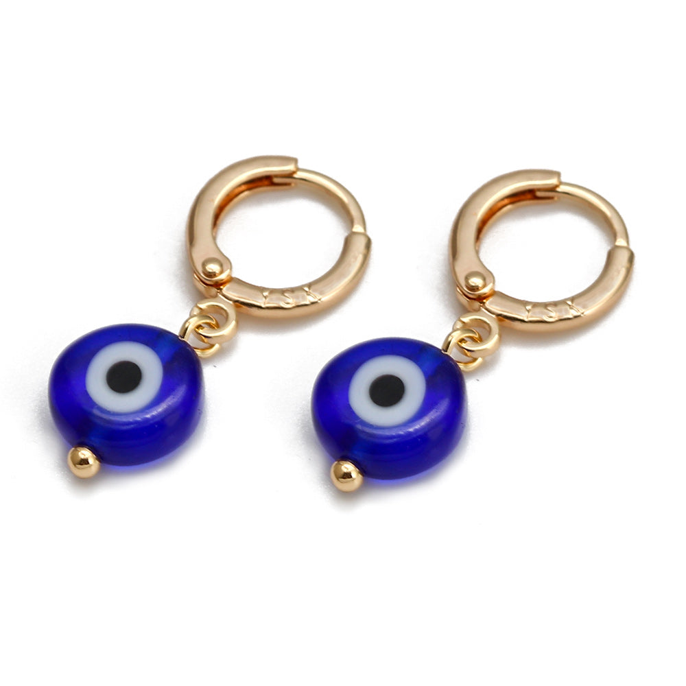 See No Evil Turkish evil eye dangling earrings at Yoga Republik Canggu Bali