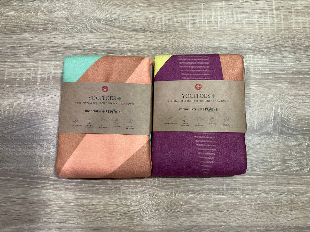 Manduka Yogitoes Repreve yoga mat towel Palm Punch at Yoga Republik authorized reseller Bali