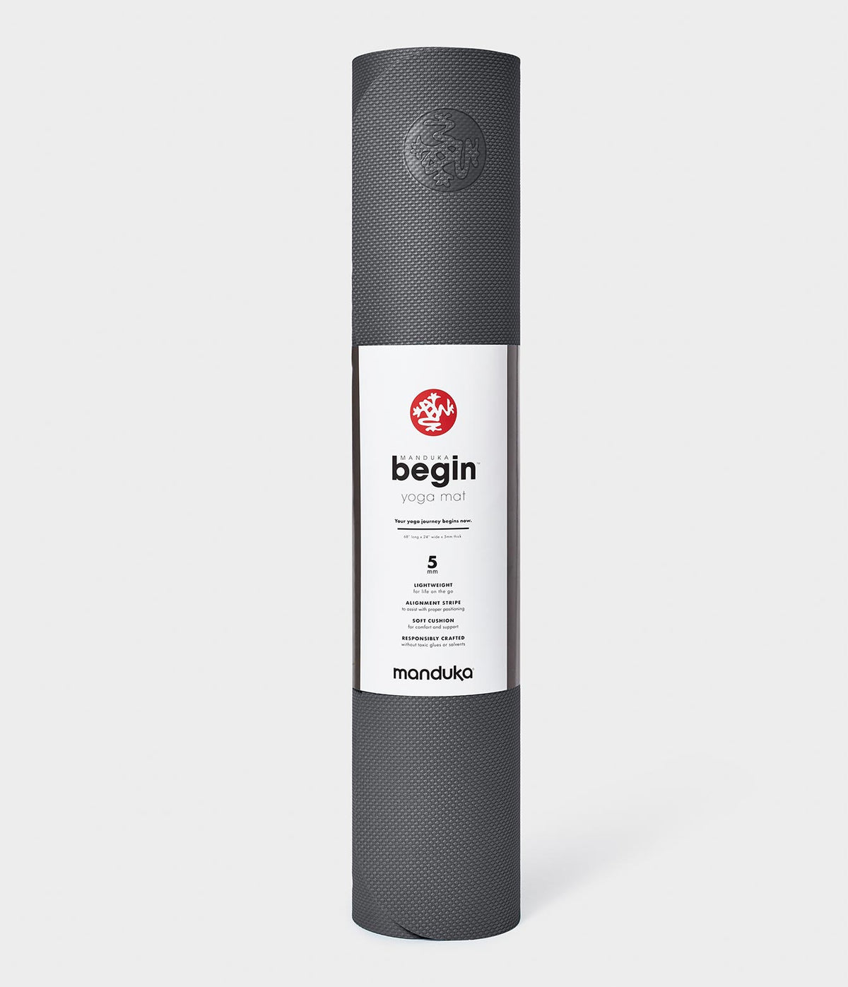 Manduka Begin yoga mat 5mm steel grey at Yoga Republik authorized reseller Canggu Bali