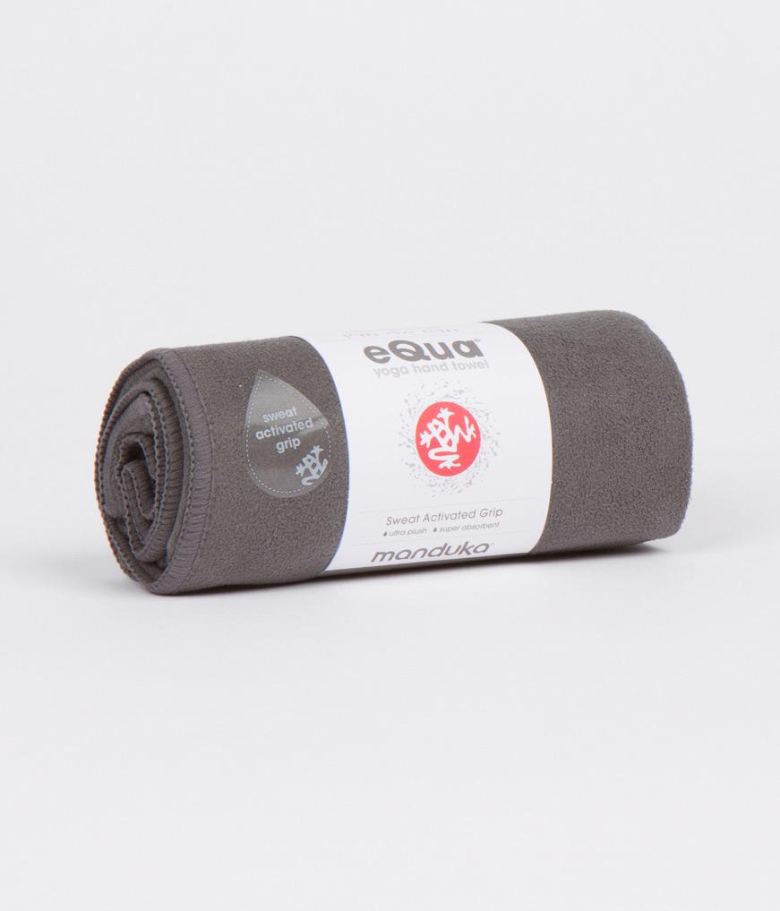 Manduka eQua hand yoga towel thunder grey at Yoga Republik authorized reseller Bali
