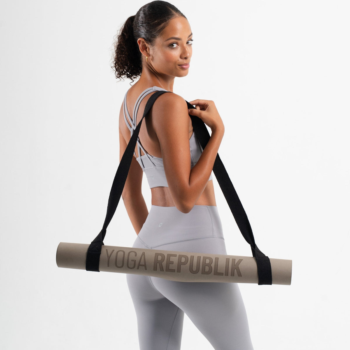 YR Travel Mat 1.5mm folded for carry-on packing, available at Yoga Republik Canggu Bali