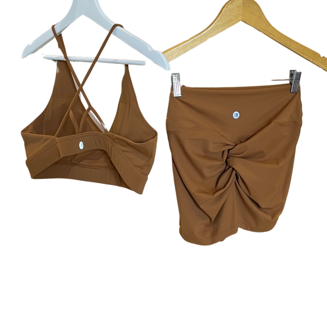 YR Regina Short Set - Brown