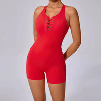 YR Venus Bodysuit red women's bodysuit at Yoga Republik Bali