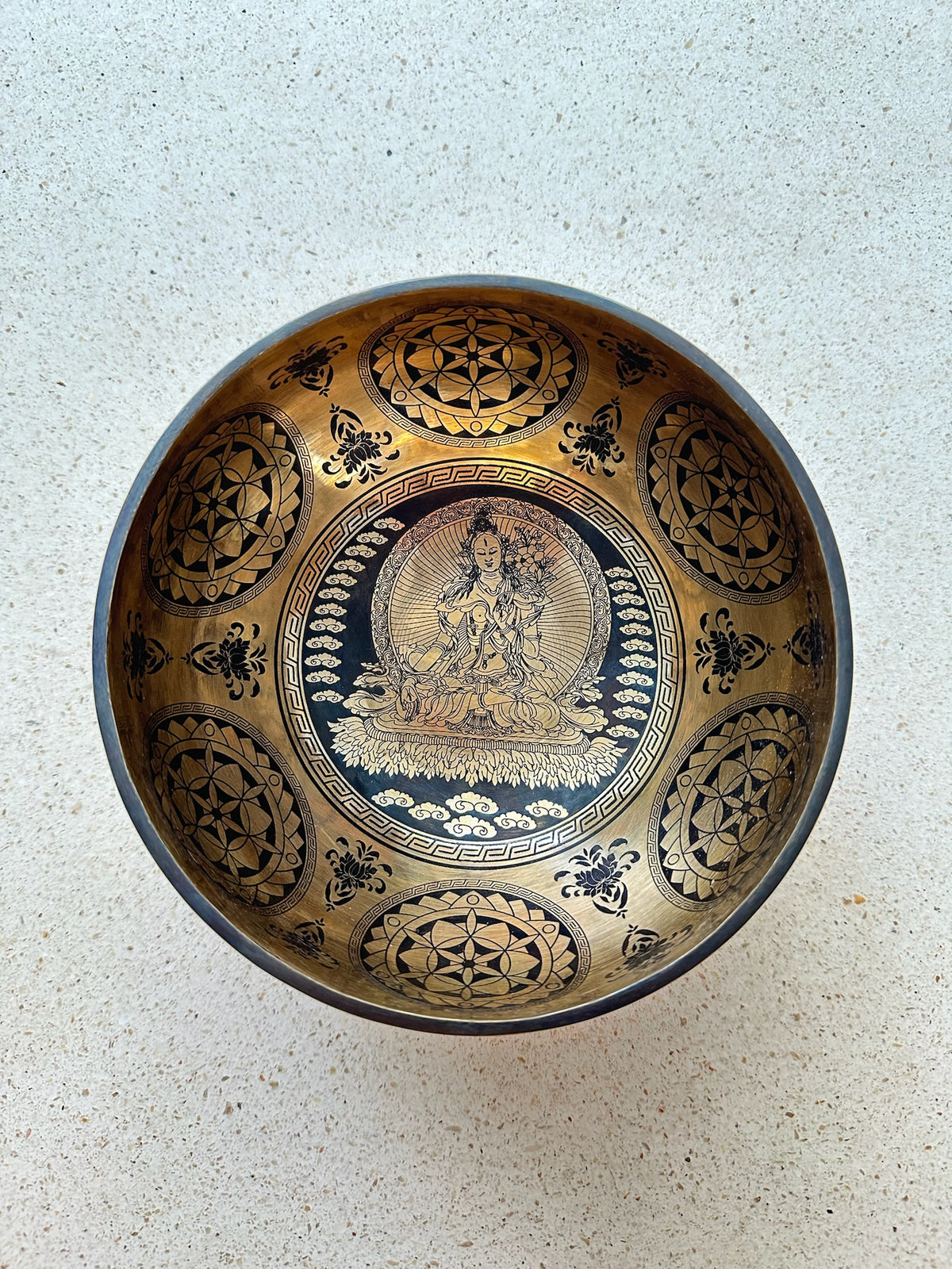 YR Singing Bowl Green Tara Goddess Tibetan meditation at Yoga Republik Bali