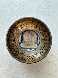YR Singing Bowl Green Tara Goddess Tibetan meditation at Yoga Republik Bali